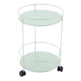 Fermob - Guinguette Side Wheeled Table With Solid Double Top Ice Mint A7 - Småbord & Sidobord utomhus