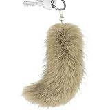 Tails Chain Nyckelring, Artificiell Furry Soft 9 Inch Tail Nyckelring, Portable Realistic Animal Tail Keyring, Tofs Ring Nyckelring, Tofs Bag Cosplay Toy, Hand Bag Hook Pendant för Cosplay