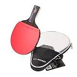 Ping Pong Paddle Set, Ping Pong Bat för sportträning, ITTF Godkänd Gummi, Carbon Performance Level Bordtennisracket/1 Pack/Kort handtag