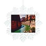 Grand Canyon bländande julsnöflinga dekoration, perfekt semestertillbehör för strålande säsongsatmosfär