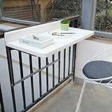 Balkong barbord, utomhus inomhus fällbart hängande bord balkong räcke bord aluminiumlegering hängande modern hushåll bar (storlekar: 80 x 40 cm)