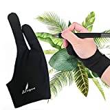 Universal Right and Left Hands Asonen inking Artist Gloves for Drawing 4 Pack,Single-layer thickened Fixed type,Two Fingers Gloves for sketching coloring and digital drawing on graphics tablets 