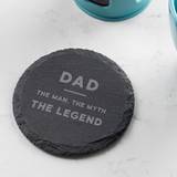 Father's Day 'The Legend' Natural Slate Coaster