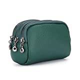 Egurs Damplånbok med myntfack liten dragkedja plånbok korthållare plånbok med nyckelhållare grön