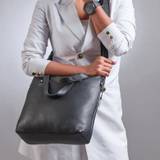 Style Mexico i sort. Smuk, stor taske til hånd, skulder & crossbody i det blødeste kvalitetslæder