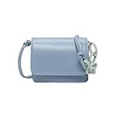 SKINII Women's Tote Handbags， 1pc kvinnor PU Läder Crossbody Bag Solid Color Shoulder Messenger Sling Bags Ladies Travel Purses Handväskor (Color : Blue)