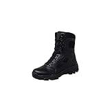 VIPAVA snökängor för män Men Tactical Military Boots Mens Casual Shoes Leather SWAT Army Boot Motorcycle Ankle Combat Boots Black (Size : 46)