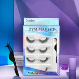 5 Pairs Reusable Self-adhesive False Eyelashes With Tweezer Natural Waterproof Adhesive Tape Eye Lashes To Wear No Glue Needed - Eyes Makeup Sets For Mother