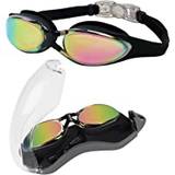 Bezze Pro Simglasögon – UV Skydd & Anti Dim Simglasögon med Förvaringslåda – Inget Läckage & Justerbara Silikonband för Vuxna, Män, Kvinnor och Ungdomar – Mjuk Näsbrygga – För Alla Simmare