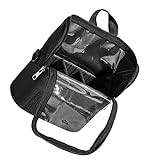 BOKIOESDE Stor kapacitet lutande handväska med avtagbar kosmetisk väska för kvinnliga resenärer Flera sätt att bära väskan ABS
