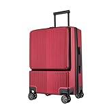 Resväska Aluminiumram vagn Bagage affärsreseväska på hjul resväska med bärbar datorväska (Color : Zipper4, Size : 26inch)