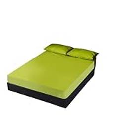 Vattentätt madrassöverdrag vattentätt massivt sänganpassat lakan justerbart madrassöverdrag fyra hörn med elastiskt band sängskydd (färg: grön, storlek: 80 x 200 x 30 cm)
