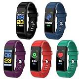 Hjärtfrekvens blodtryck smart band armband för Fitbit Smart Watch, Fitness Tracker Smartband Bluetooth-armband för Fitbit (svart)