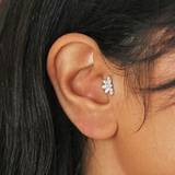 Titanium Crystal Marquise Fan Helix Earring