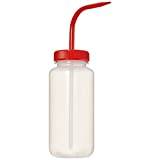 Heathrow vetenskaplig HD120246 röda vattenflaskor, färgkodade, bred mun, 500 ml (paket med 6)