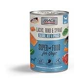 Mac´s hund superpremium våtmat för hundar olika smaker 6 burkar X 400 Gr (salmon, nötkött och spenat)