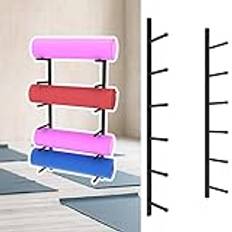 Yogamatta Foam Roller Storge Rack, Väggmonterad Rack Organizer För Fitness Class, Gym Home Studio Gameroom Fitness Tillbehör, Lätt Att Förvara