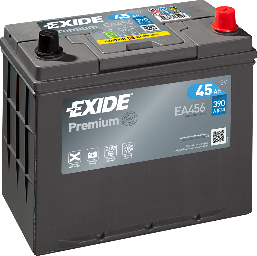 Exide Batería EXIDE Premium EA900 L4 90AH 12V/E0 31,5cm x 17,5cm x 19cm 