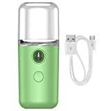 Face Steamer Facial Sprayer Humidifier Portable Handy Mister Beauty Skin Care USB Rechargeable Machine 30ml Green.
