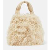 Jil Sander Goji Square Small shearling tote bag - beige - One size fits all