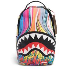Shark Print Canvas Backpack