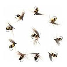 Fly Fishing Lures konstgjorda flugbin bete falska insektsbeten krok för öring 10 st, bifiske bete