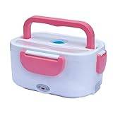 Hdbcbdj termos matflaska elektrisk uppvärmd lunchlåda lunchlåda uppvärmd lunchlåda matvärmare (färg: rosa)