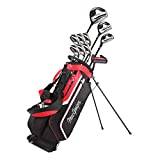MacGregor Herr CG3000 golfset och golfklubbväska paketset, svart/röd, höger hand