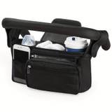 Premium Stroller Organizer - Insulated Cup Holders, Phone Bag & Shoulder Strap - Fits Uppababy, Jogger, Britax, Bob, & More!