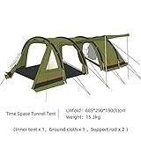 AQQWWER Tält Travel Double Resident Tent Outdoor Selfdriving Rainproof Windproof Camping Two-room And One-Hall Multi-Person Tent (Color : Green)