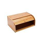 SSWERWEQ förvaringsbox Naturlig bambu brödhållare Matförvaringsbehållare Kök Roll Top Bread Storage Box Kök