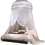 Kupol myggnät säng tält prinsessa sänggardiner baldakin för sängdraperier söt sovrumsdekoration myggnät sänghimmel, vit, 120 x 200 cm