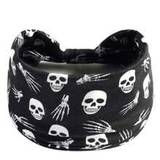 1pc Black Skull Pattern Headband For Casual Sports Yoga Workout, Suitable For Exercise, Running, Fitness, Daily Life