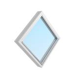 Energi Trä Diagonalt Fönster, Kvadrat 11 X 11, 11 X 11