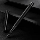 Svart metall reservoarpenna, titansvart, ef / f nib träd textur skriva gåvor för företagskontor - Only One Pen/EF 0.4mm
