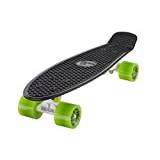 Ridge skateboard 55 cm mini cruiser retro stil: Ltd Edition växling, komplett U färdigmonterad, svart- vit- grön