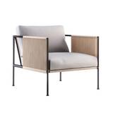 Röshults - Garden Antibes Chair, Anthracite/Sand, Rope, Cushion Lopi Silver, Sunbrella Fabric - Utomhusfåtöljer
