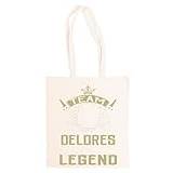 Team Delores Name Beige Shopping Bag Återanvändbar Totebag