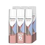 Rexona Maximum Protection Spray Antiperspirant för kvinnor, Clean Scent deodorant, spray, 100 ml, 6-pack