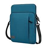 MoKo 12.9 Inch Tablet Sleeve Bag Carrying Case with Pockets Fits iPad Pro 12.9 2021/2020/2018,Surface Laptop Go 12.4",Galaxy Tab S8+ 12.4", Peacock Blue
