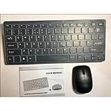 Svart trådlöst MINI-tangentbord och mus för Samsung UE40ES5500 40 tum smart TV