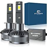 D-Lumina H1 LED-strålkastarlampa för bilar och lastbilar, 400% superljus H1 LED-lampor 26000LM Halvljuslampor 6000K LED-lampkonverteringssats - 2 års garanti, 2 st