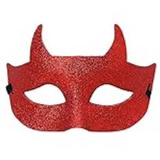 Boland 72277 – Glitter-mask djävul, ögonmask, dövil, tillbehör, kostymtillbehör, halloween, karneval, temafest