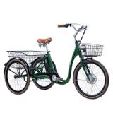 Fyndex - Trehjulig Elcykel Evobike Elegant 24 tum 250W 2023 432 Wh - Olivgrön