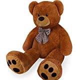 Deuba Nallebjörn Teddybjörn 100cm | Stor Kramgo Plysch Nalle | Tygdjur Gosedjur Kramdjur | Brun