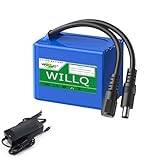 WILLQ 24V litiumbatteripaket 25,2 volt uppladdningsbart litiumjonbatteri 24V 3000mAh 10000mAh reservbatteri (laddare och LED-ljus tillval),With charger,3Ah