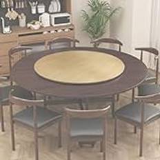 70/80/90 cm stort matbord i trä, lat Susan roterande serveringsbricka, runt bord servicebricka, trä svängbar serveringsskärm, bordsskiva, serveringsbricka, kök svängbar platta