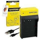 PATONA Smal laddare kompatibel med Nikon EN-EL3, EN-EL3E, Fuji NP-150, Olympus BLM5 batteri