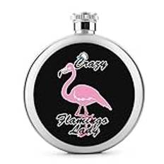 Galen flamingo dam rund fickplunta för sprit bärbar rostfritt stål ficka vinflaska med lock för män kvinnor 1,5 dl