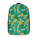 Ananas och citron mönster rolig ryggsäck 43 cm axlar dagväska stor kapacitet laptopväska tryckt för män kvinnor
